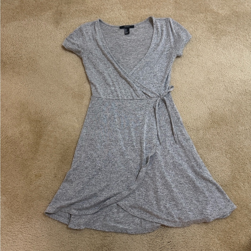 Forever 21 Heather Gray Asymmetrical Dress